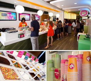 Fantastic ice cream shop design frozen yogurt counter for sale
