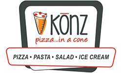 Konz Pizza in a Cone Logo