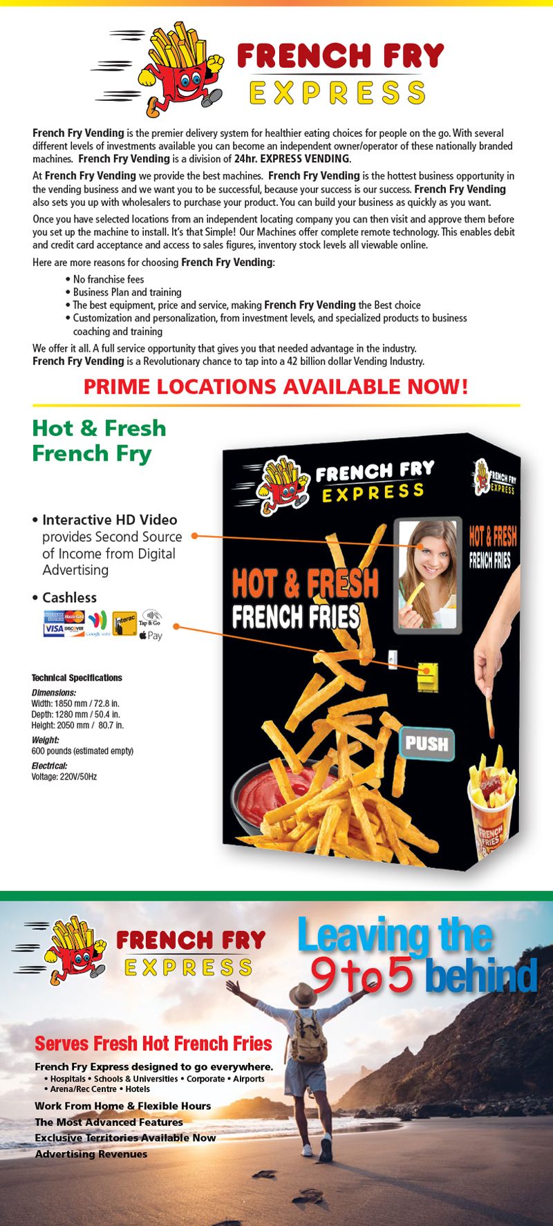 French Fry Express Vending
