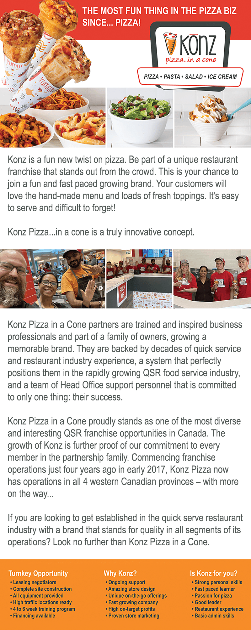 Konz Pizza in a Cone Franchise